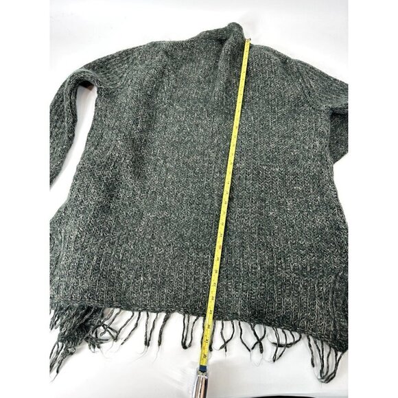 Cocogio Wool Blend Mohair Made in Italy Fringe Green Cardigan NO SIZE TAG - Picture 7 of 11